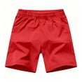 thumbnail image 6 of HAOTAGS Boys Cargo Shorts, Casual Elastic Waist Summer School Uniform Shorts with Pocket Red Size 14, 6 of 9