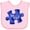 AD-Pink, variant on Inktastic Autism Awareness Be Kind Dark Blue Puzzle Piece Boys or Girls Baby Bib