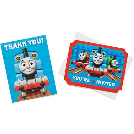 Thomas and Friends Party Invite and Thank You Combo Pack, 8ct