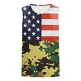 thumbnail image 4 of WREESH Men Camouflage Sleeveless Tank Top American Flag Patriotic Muscle Shirt Gym Workout Casual Tee, 4 of 4