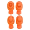 thumbnail image 2 of 4pcs Silicona Head Sleeve Rubber Case Cover Naranja shamjiam Mangas de cabeza de baqueta, 2 of 9
