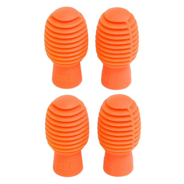Funda de silicona para tambor (4 unidades), diseño de instrumentos de percusión naranja