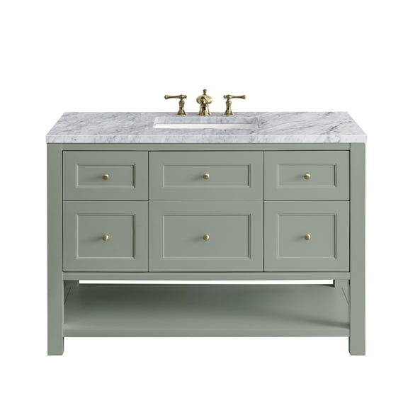 James Martin Vanities 330-V48-SC-3CAR Breckenridge 48" Free Standing Single Basin Poplar