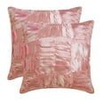 thumbnail image 4 of Pillow Covers, Light Pink Textured Pillow, 20x20 inch (50x50 cm) Satin Pillow Cover, Square Ruched Pink Solid Pillow Cover, Pink Pillow Cover 20x20 inch (50x50 cm) - Dreamy Soft Pink, 4 of 4