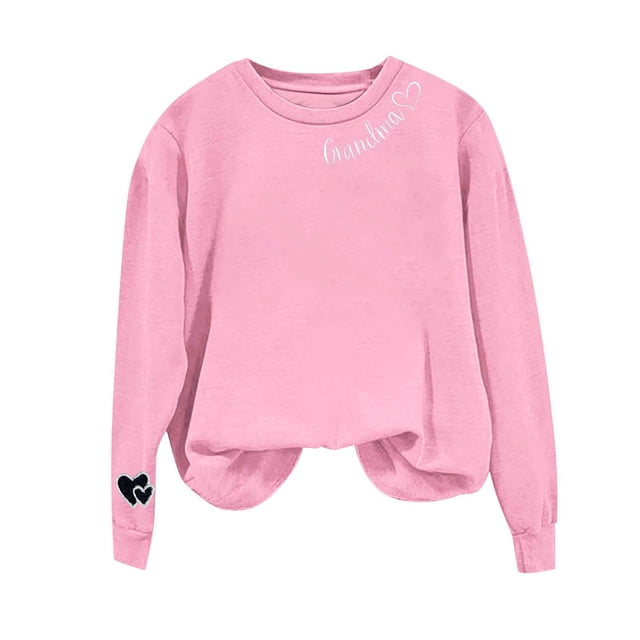 Jacenvly Hauts à Manches Longues pour Femmes Liquidation Haut Imprimé à la Mode Ample Décontracté à Manches Longues Chandail à Capuche à Manches Régulières Hauts pour Femmes à Manches Longues