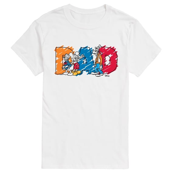 Disney - Scribble Dad - Men's Short Sleeve Graphic T-Shirt