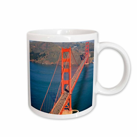 3drose, Golden Gate Bridge, San Francisco, California - Us05 Dfr0315 - David R. Frazier, 15oz Mug
