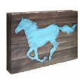 thumbnail image 1 of Designocracy 98154-18 Décoration Murale Art Cheval à Bord, 1 of 1