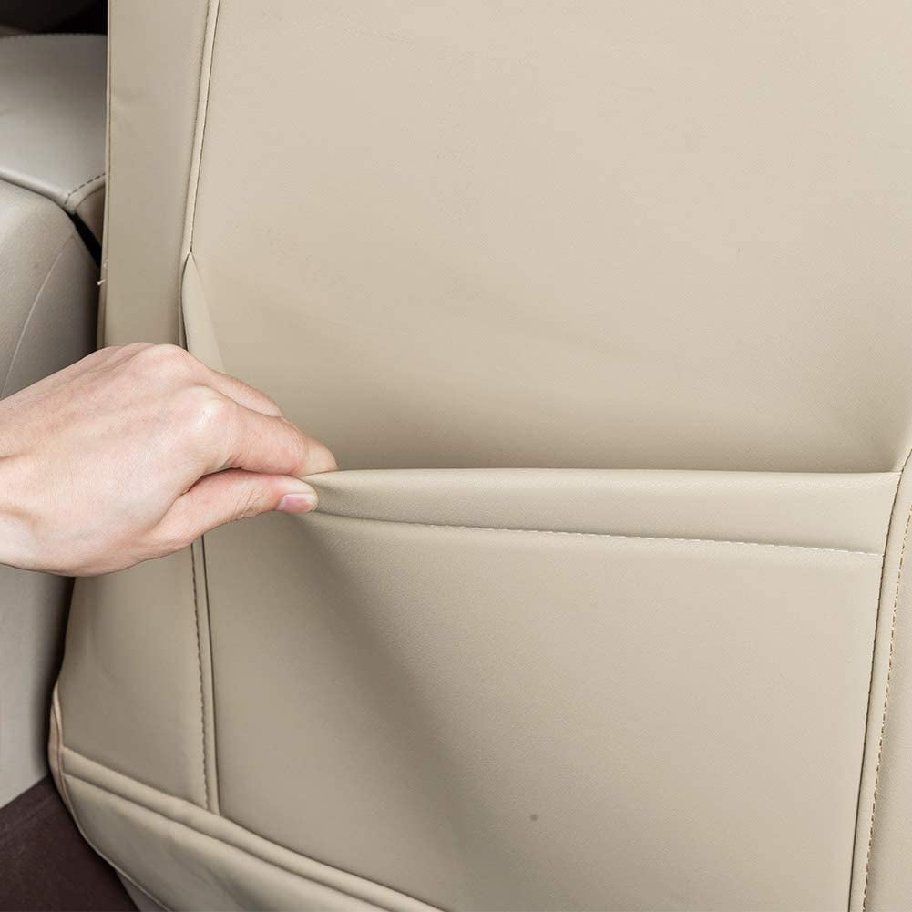 EKR Custom Fit Car Seat Covers Fit for Toyota RAV4 LE 2013-2018 Full Set Leather Seat Cushion Waterproof Automotive Seat Protectors (Beige)