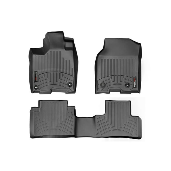WeatherTech Custom Fit FloorLiners compatible with 2016-2018 Acura RDX - 1st & 2nd Row, Black