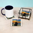 thumbnail image 4 of CafePress - Black Cat Star Gazing - Tile Coaster, Drink Coaster Set of 4 w/ holder, 4 of 4