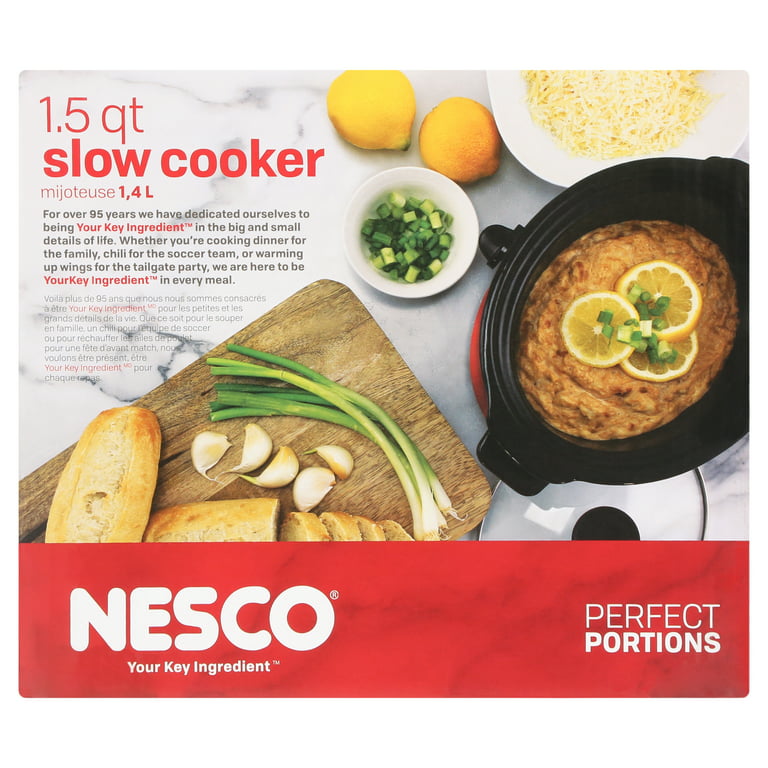 NESCO SC-150-47 1.5-Qt. 120-Watt Metallic Slow Cooker (Silver) 