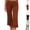 09# Brown, variant on Women Studded Gaucho Pants Low Rise Flare Culottes Wide Leg Cropped Pants Y2k Rivet Capri Gauchos (Dark Gray,S)
