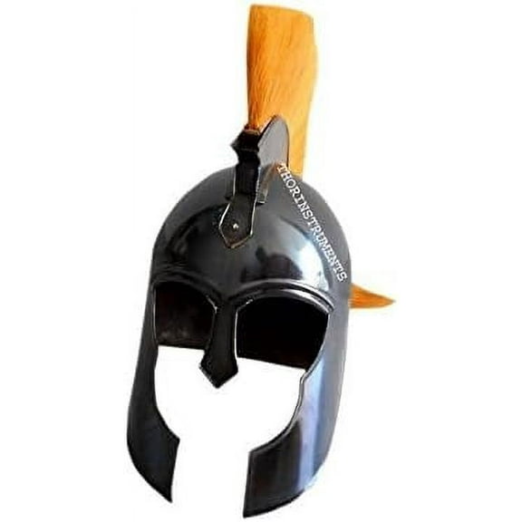 Troy Helmet MEDIVAL Black Finish Armour Helmet Item Rustic Vintage Home Decor Gifts