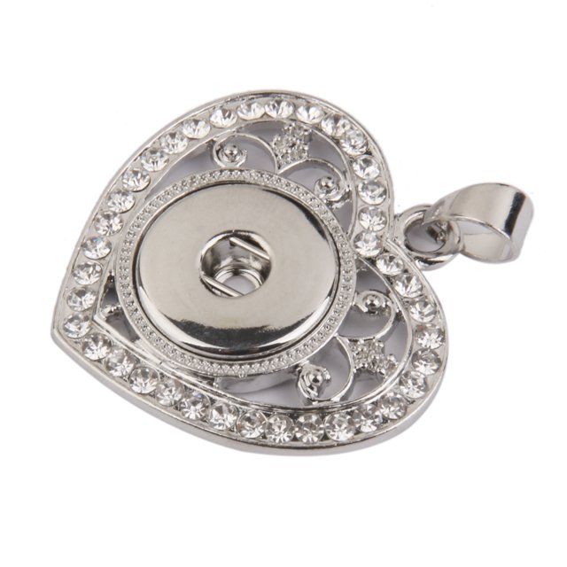 Colgante de corazón de cristal Zulema aleación de Plata Forma de corazón
