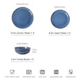 thumbnail image 6 of ALOFMO 12 Piece Stoneware Dinnerware Set for 4, Blue Reactive Glaze Plates and Bowls, Microwave & Dishwasher Safe, 6 of 9