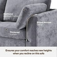 thumbnail image 5 of Modern Modular Chenille Fabric Sofa,for Living Room, Knock Down Design, Soft Cushions (Beige, 2seater), 5 of 17
