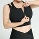 thumbnail image 4 of Ropa interior deportiva para mujer Hebilla frontal Tela de malla de doble capa Ropa interior para correr Cremallera extendida Ropa interior para ejercicios - Negro MFZFUKR BST3060532-3, 4 of 6