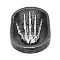 thumbnail image 1 of EeaseMX Jabonera de mano con diseño de calavera y esqueleto gótico, bandeja escurridora de jabón para cocina, baño y ducha (negra), 1 of 7
