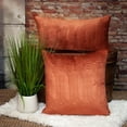 thumbnail image 6 of Nassau Collection 20" Burnt Orange Quilt Stitched Oval Pattern Square Throw Pillow, 6 of 6