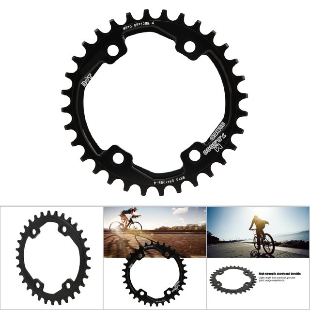 High Strength Black Bike Positive & Negative Tooth Disc, Aluminium Alloy Positive & Negative Tooth Single-Disk, Repair Cycling Accessory 34T