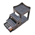 thumbnail image 7 of Pet Bunk Bed with Stairs & Storage, Dog Cat Window Perch, Multi-Level Sleeper Couch, Indoor Pet Platform Bed, Gray, 7 of 7