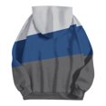 thumbnail image 3 of BODOAO Women's Full Zip Up Hoodie Fall Jacket Oversized Sweatshirt Zipper Long Sleeve Tops Color Block Long Sleeve Hooded Sweatshirts with Pockets Jacket Coat for Women Blue L, 3 of 4