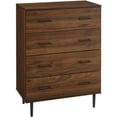thumbnail image 1 of Savanna 30" Contemporary 4-Drawer Bedroom Chest in Dark Walnut, 1 of 8