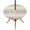 Beige, Cream, White, variant on Round Outdoor Tablecloth with Umbrella Hole and Zipper, Aqua Striped Tablecloth with Elastic Waterproof, Teal Ombre Farmhouse Stripes Patio Table Covers for 36" - 44" Picnic Pool Tables