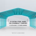 thumbnail image 6 of EASYHAWK 20x30 FT Heavy Duty Galvanized Steel Carport - Outdoor Metal Carport Vehicle Shelter for Cars, Trucks, SUVs, Boats & Tractors, 6 of 8