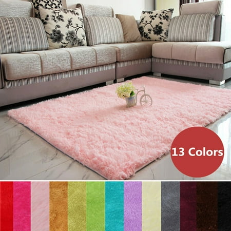 48''x32'' Modern Soft Fluffy Floor Rug Anti-skid Shag Shaggy Area Rug Bedroom Living Dining Room Carpet Yoga Mat Child Play (Best Carpet For Toddlers)