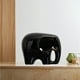 thumbnail image 5 of Estatua de elefante de cerámica de estilo nórdico, figura decorativa para el hogar. Negro S, 5 of 8