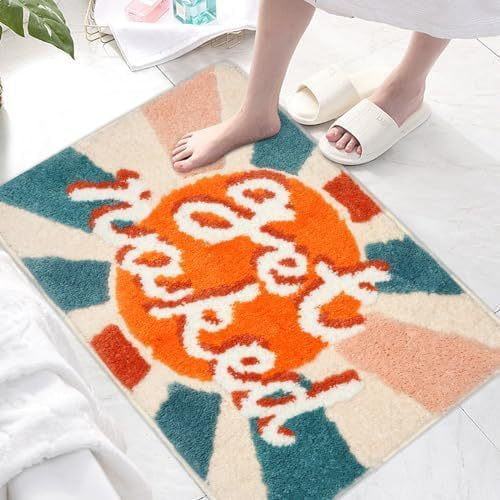 DizeyBoyo Get Naked Bath Mat Fun Bathroom Rugs Soft Non Slip Cute Bath Rugs Funny Bathroom Decor for Bedroom, 16 x 24 in