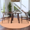 thumbnail image 4 of Peach Fuzz 8ft Round Rug, Farmhouse Solid Orange Color Modern Art Non-Skid Rubber Backing Large Area Rugs - Living Room Bedroom Home Office, Indoor Floor Mat Carpets Washable Rug, 4 of 9