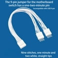 thumbnail image 5 of 9Pin Motherboard Switcher Splitter Cable Computer Motherboard Extension Cable 9 Pin 1 Female to 2 Male Y Splitter, 5 of 8