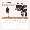 thumbnail image 4 of KLL Fierce Red Viper Graphic Art Print Women's Long Sleeve Pajamas with Pants Sleepwear Loungewear 2 Set-XX-Large, 4 of 8