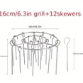 thumbnail image 1 of HLONK 48-Barbecue Rack for Air Fryer  24-Bar Stainless Steel Vertical Skewer Grill  Kitchen and Home Oven Meat Roasting Rack, 1 of 7