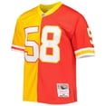 thumbnail image 2 of Men's Mitchell & Ness Derrick Thomas Red/Gold Kansas City Chiefs 1994 Split Legacy Replica Jersey, 2 of 4