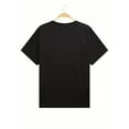 thumbnail image 2 of Camiseta con estampado de jarra de cerveza "Feliz Día del Trabajo" para hombre - Algodón suave de 180 g, manga corta informal, cuello redondo, negra con estampado dorado y blanco, perfecta para celebr, 2 of 6