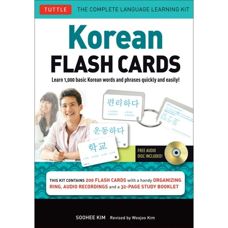 Korean Flash Cards Kit : Learn 1,000 Basic Korean Words and Phrases Quickly and Easily! (Hangul & Romanized Forms) (Audio-CD (Best School Korean Drama)