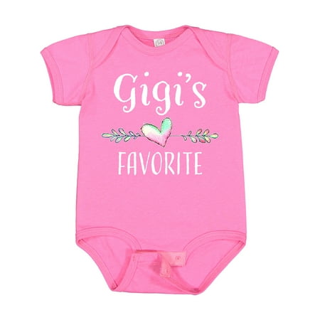 

Inktastic Gigis Favorite- Heart Great Grandchild Gift Baby Boy or Baby Girl Bodysuit