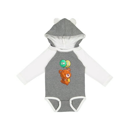 

Inktastic I m 1 Teddy Bear Gift Baby Boy or Baby Girl Long Sleeve Bodysuit