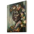thumbnail image 2 of Designart 'Portrait Of Traditional African American Woman' Modern Print on Natural Pine Wood, 2 of 5