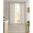 thumbnail image 4 of Boho Ethnic Sheer Curtains 45 Inch Length 2 Panels Set for Living Room/Bedroom, Aztec Bohemian Vintage Geometric Brown Rustic Kitchen Curtains Grommet Semi-Sheer Curtains Window Treatments 42"x45"x2, 4 of 7