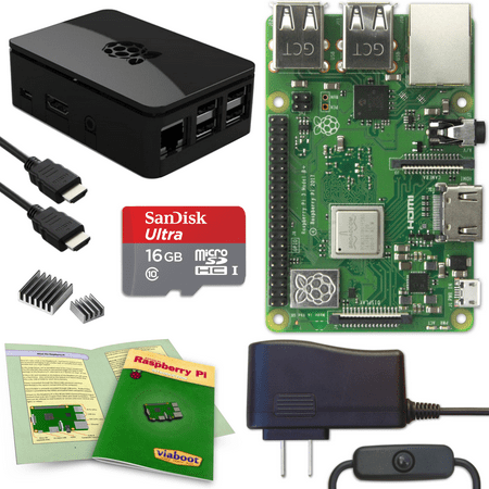 Viaboot Raspberry Pi 3 B+ Complete Kit with Premium Black (Best Raspberry Pi Kit)