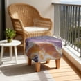 thumbnail image 4 of SCRAWLGOD Marble Print Golden Violet Ottoman Slipcover, Footstool Protector with Elastic Band Square Ottoman Cover Footrest Sofa Slipcovers Stool Covers Folding Storage Furniture Protector, 4 of 7