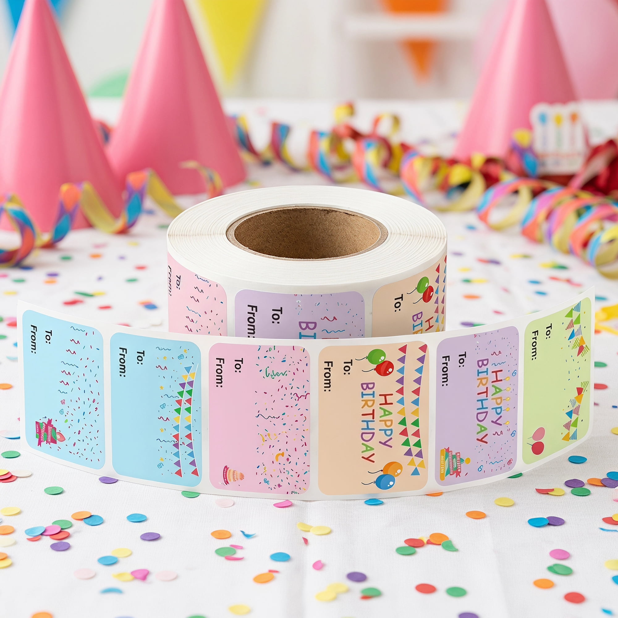 Unique Bargains Cartoon Gift Tags Stickers for Personalizing Presents 2" x 1.2" Multicolor