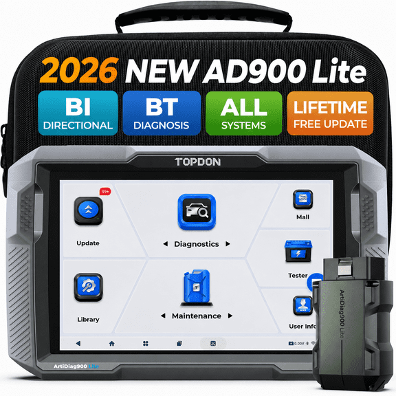 TOPDON Car Diagnostic Scan Tool AD900 LITE OBD2 Scanner, All System Scanner with Active Test, 8 Reset Services, Lifetime Free Updates