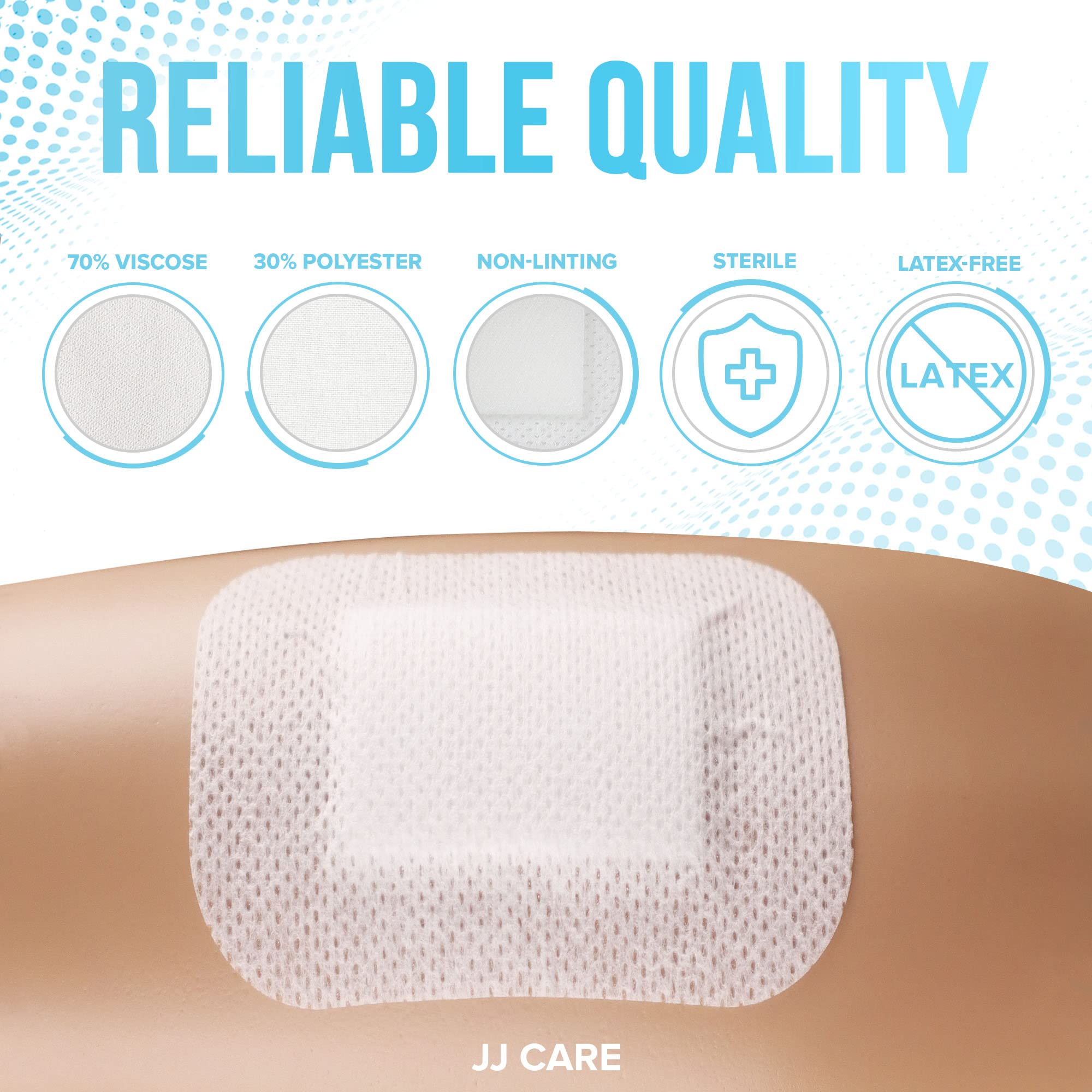 General Medi Sterile Island Dressings - 50 Count, 4x4 Inch Bordered Gauze Pads, Adhesive Wound Care
