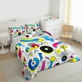 thumbnail image 3 of Homewish Teens Abstract Hippie Memphis 3 Pieces Queen Comforter Set,Contemporary Abstract Art Ultra Soft Bedding Sets,Minimalist Geometric Bedding Comforter Set,Super Cozy Room Decor,Reversible, 3 of 8